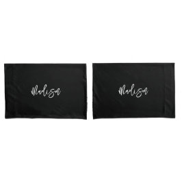 Funda De Cojín Moda moderna Nombre del Monograma Personalizado Bl