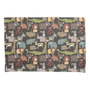 Funda De Cojín Modelo africano de los animales