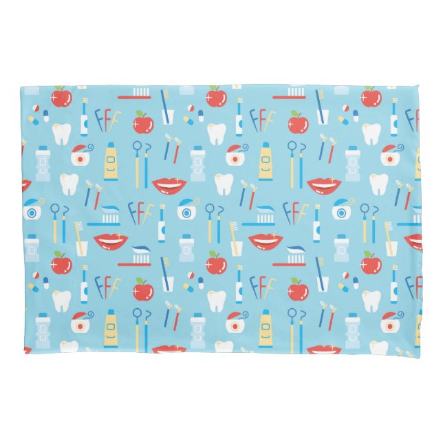 Funda De Cojín Modelo azul dental (Anverso-izquierdo)