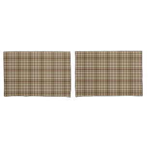 Funda De Cojín Modelo Brown de la tela escocesa de tartán y no.