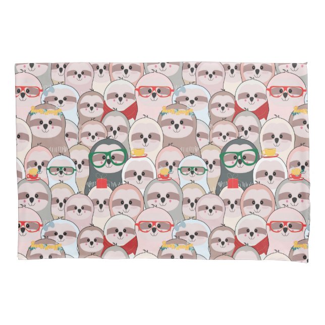 Funda De Cojín Modelo cómico de la pereza (Anverso-izquierdo)