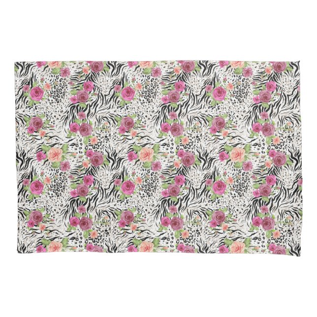 Funda De Cojín Modelo con los estampados de animales (Anverso-izquierdo)
