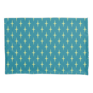 Funda De Cojín Modelo de estrella retro de la edad atómica