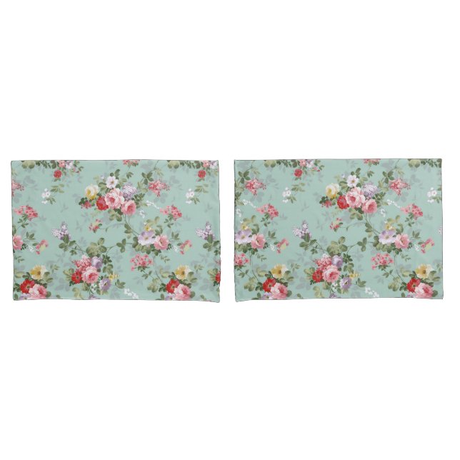 Funda De Cojín Modelo de flores elegante rosado de los rosas del (Anverso - Set)