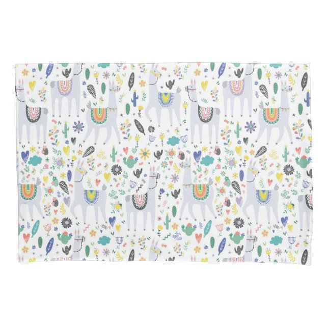 Funda De Cojín Modelo de la alpaca del Doodle (Anverso-izquierdo)