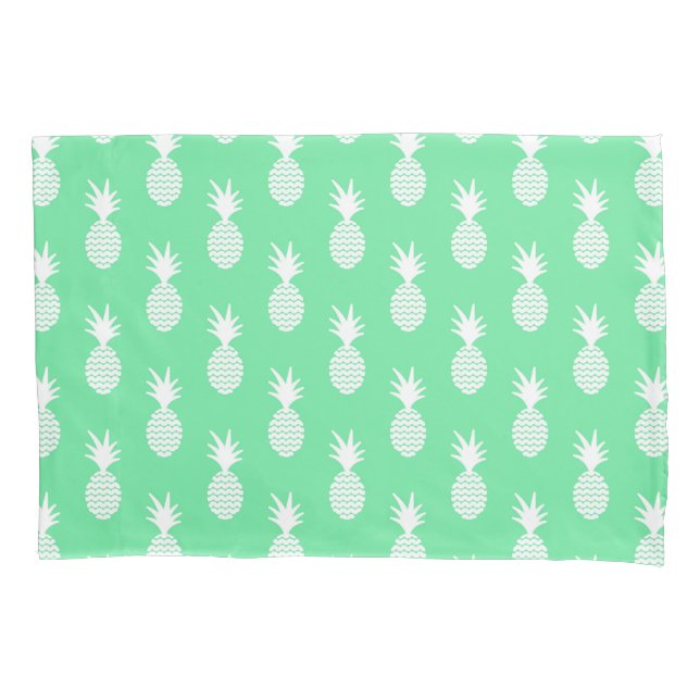 Funda De Cojín Modelo de la menta de la piña (Anverso-izquierdo)