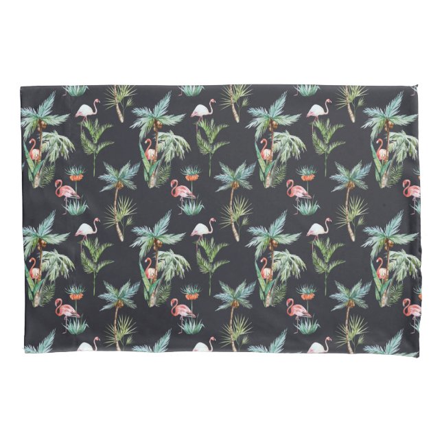 Funda De Cojín Modelo de la palma de la acuarela (Anverso-izquierdo)