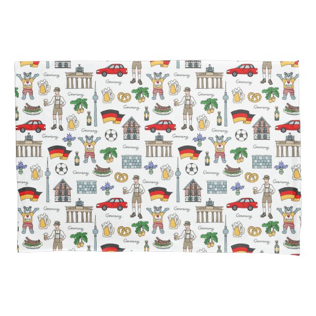 Funda De Cojín Modelo de los símbolos de Alemania el | (Anverso-izquierdo)