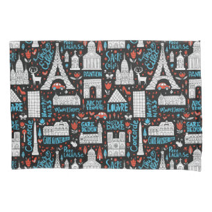 Funda De Cojín Modelo de los símbolos de Francia el