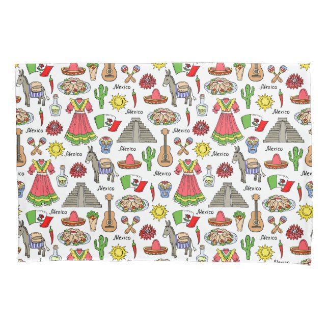 Funda De Cojín Modelo de los símbolos de México el | (Anverso-izquierdo)