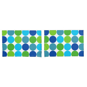 Funda De Cojín Modelo de lunar verde y azul
