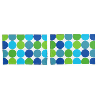 Funda De Cojín Modelo de lunar verde y azul