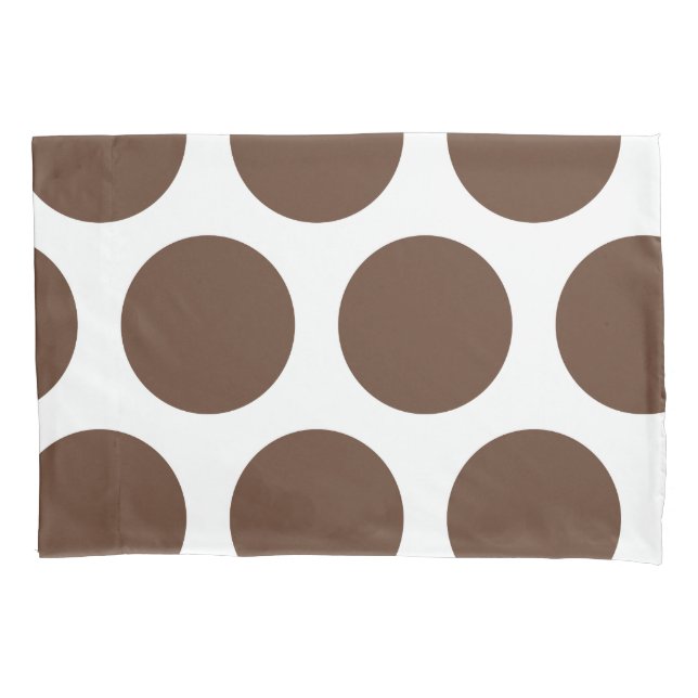 Funda De Cojín Modelo de lunares grande: Brown oscuro (Anverso)