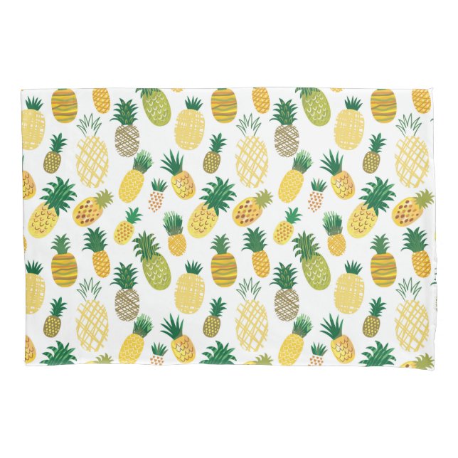 Funda De Cojín Modelo de moda de la piña (Anverso-izquierdo)