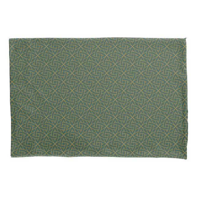 Funda De Cojín Modelo de nudo céltico tejido (Anverso-izquierdo)