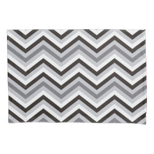 Funda De Cojín Modelo de zigzag blanco y negro moderno