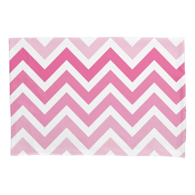 Funda De Cojín Modelo de zigzag de Chevron Ombre de las rosas (Anverso)