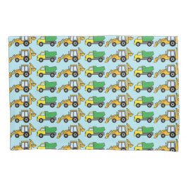 Funda De Cojín Modelo del camión volquete y de la retroexcavadora