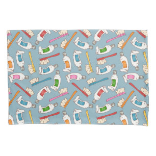 Funda De Cojín Modelo del cepillo de dientes y de la crema dental