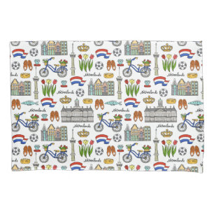 Funda De Cojín Modelo del Doodle de Netherland