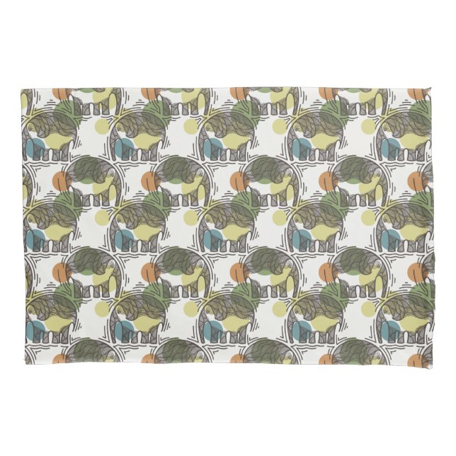 Funda De Cojín Modelo del elefante (Anverso-izquierdo)