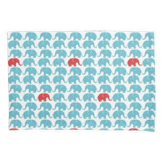Funda De Cojín modelo del elefante con acento rojo