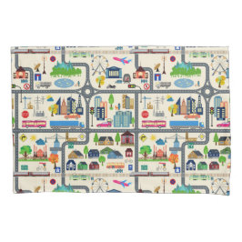 Funda De Cojín Modelo del mapa de la ciudad