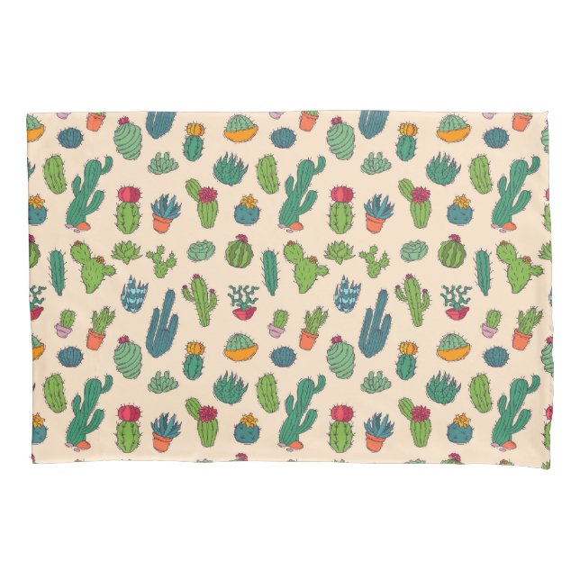 Funda De Cojín Modelo derecho del cactus lindo (Anverso-izquierdo)