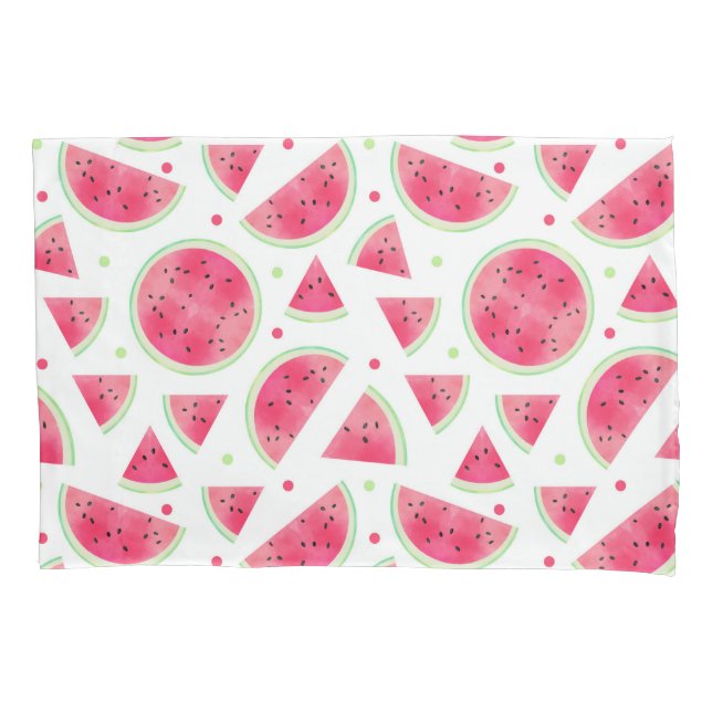 Funda De Cojín Modelo dulce de la sandía de la acuarela (Anverso)