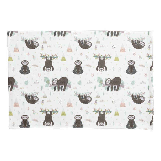 Funda De Cojín Modelo dulce soñoliento de la pereza (Anverso-izquierdo)