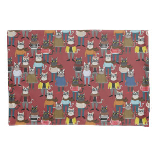 Funda De Cojín Modelo fresco del gato del inconformista