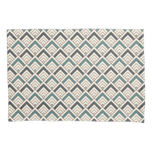 Funda De Cojín Modelo geométrico verde azulado