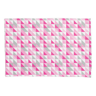 Funda De Cojín Modelo gris blanco rosado geométrico de los