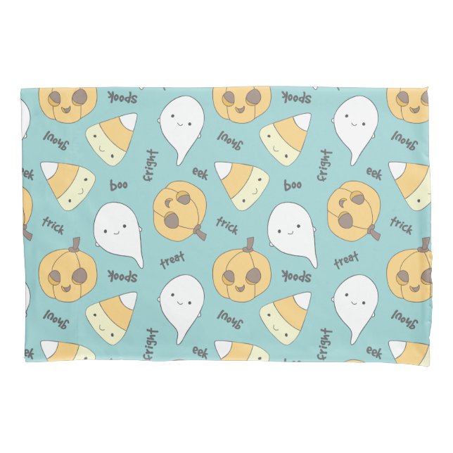 Funda De Cojín Modelo lindo de Halloween del abucheo de la (Anverso)