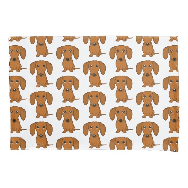 Funda De Cojín Modelo lindo de los Dachshunds (Anverso)