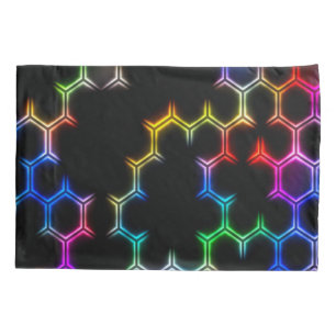 Funda De Cojín Modelo psicodélico del fractal de la colmena del