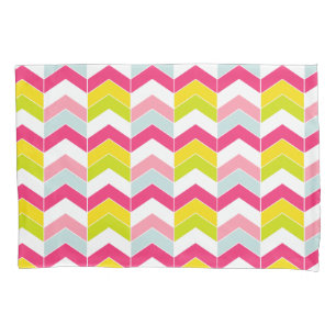 Funda De Cojín Modelo rosado colorido de Chevron del zigzag