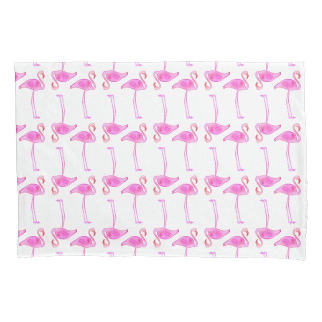 Funda De Cojín Modelo rosado del flamenco (Anverso-izquierdo)