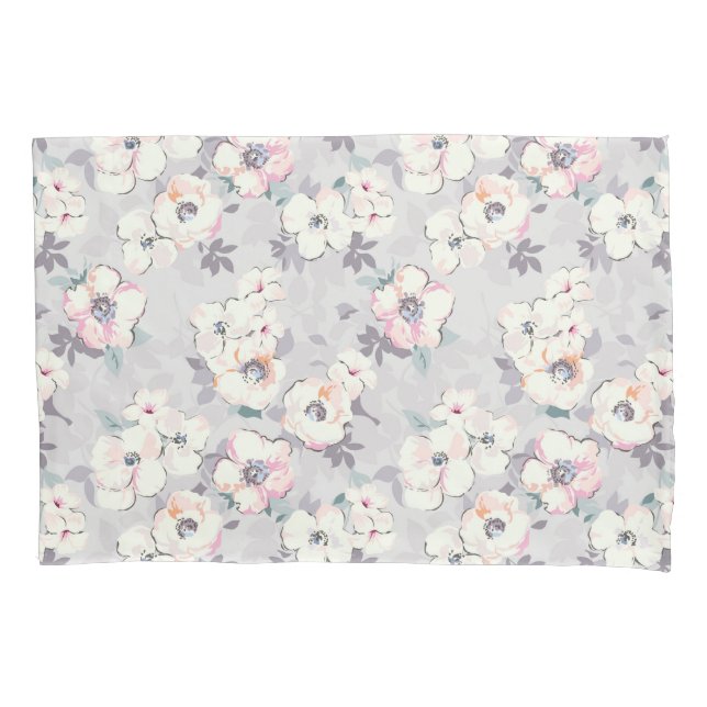 Funda De Cojín Modelo rosado suave de la acuarela (Anverso-izquierdo)