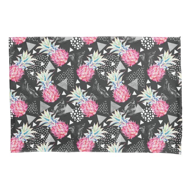 Funda De Cojín Modelo texturizado de la piña del triángulo (Anverso-izquierdo)