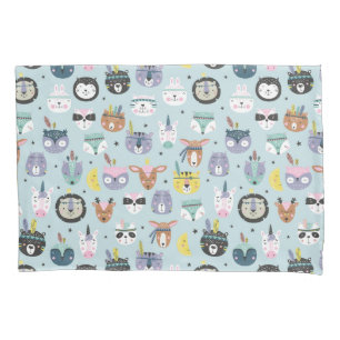 Funda De Cojín Modelo tribal lindo de la cara