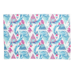 Funda De Cojín Modelo tropical de la hoja de la acuarela