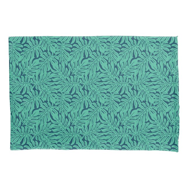 Funda De Cojín Modelo tropical de la hoja de Monstera (Anverso-izquierdo)
