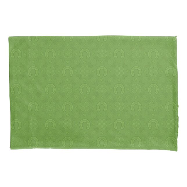 Funda De Cojín Modelo verde afortunado de los iconos (Anverso-izquierdo)