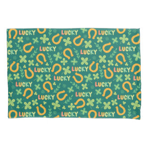 Funda De Cojín Modelo verde AFORTUNADO irlandés