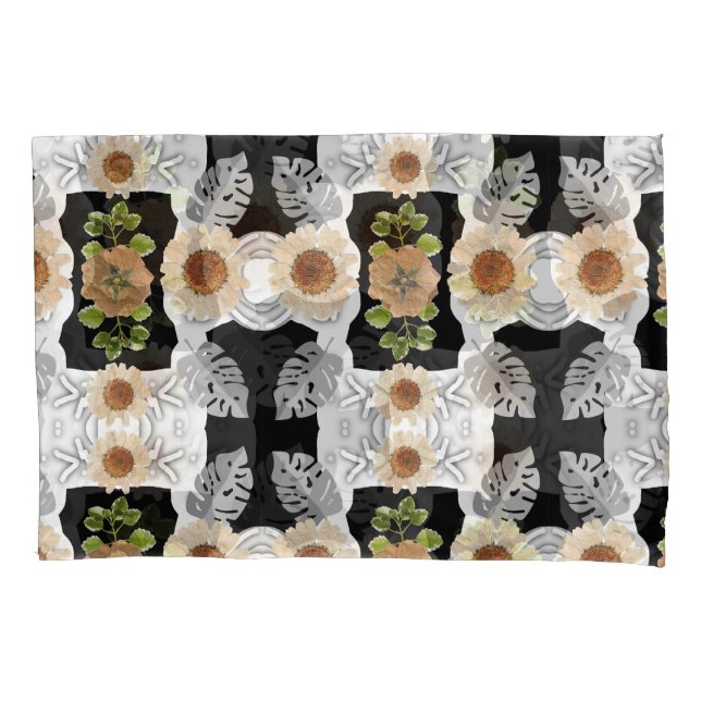 Funda De Cojín Modern abstract floral art (Anverso)