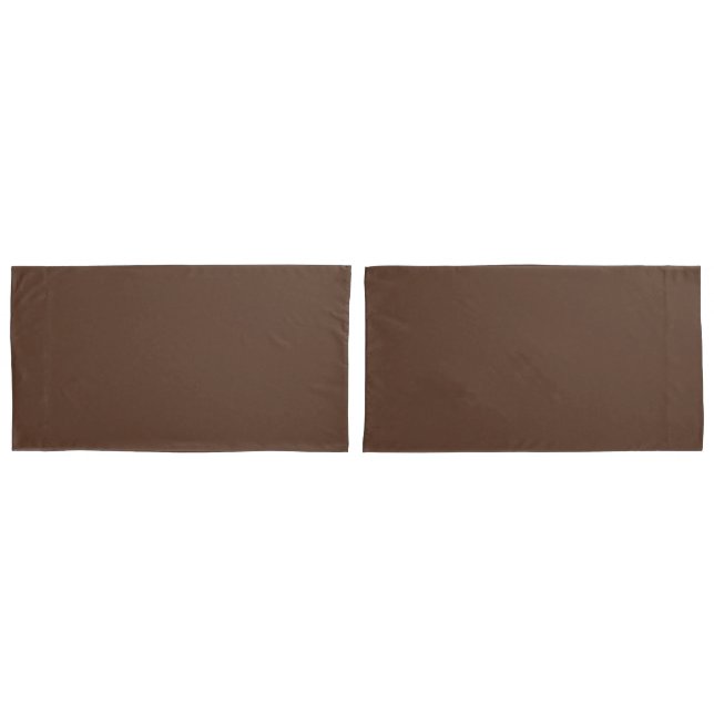 Funda De Cojín Modern Chocolate Brown Premium Comfort Pillowcase (Anverso - Set)