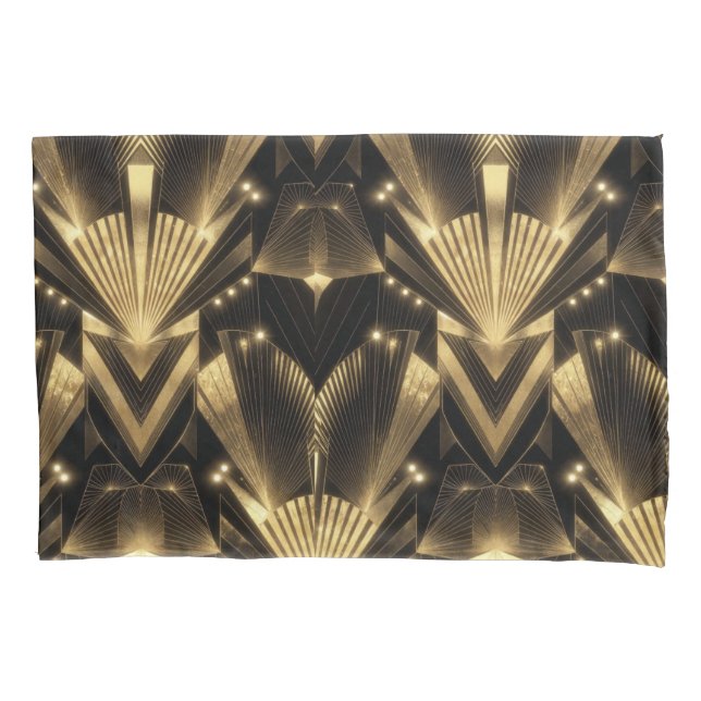 Funda De Cojín Modern Gold Foil Elegance Neo Art Deco  (Anverso)