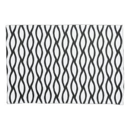 Funda De Cojín modern line art black and white pattern