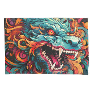 Funda De Cojín Modern Oriental Dragon Majesty
